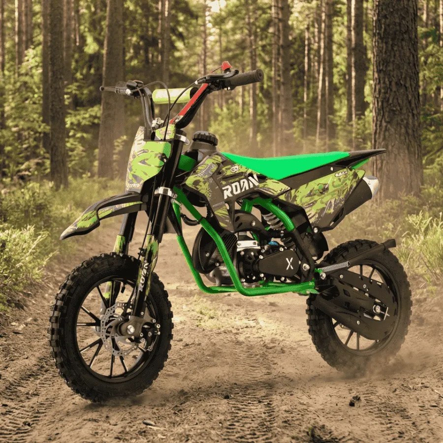 MINI MOTO Crianças MINICROSS gasolina 49cc Roan CRF 10/10" 3.5cv Verde