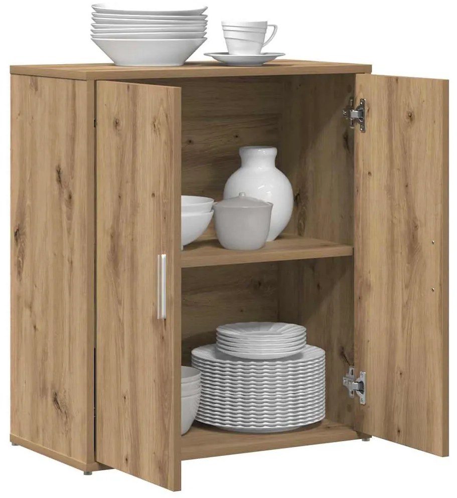 Buffê com prateleira 2 pcs carvalho artisiano 60 x 31 x 70 cm