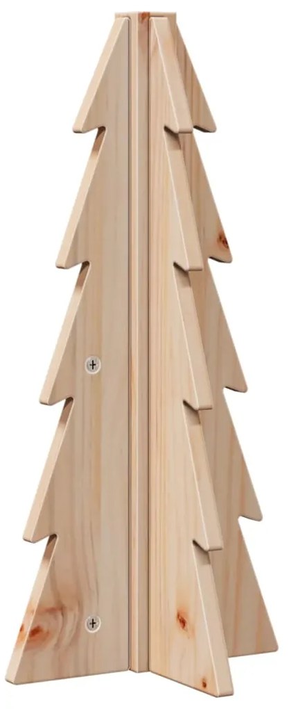 Árvore de Natal decorativa 49 cm madeira de pinho maciça
