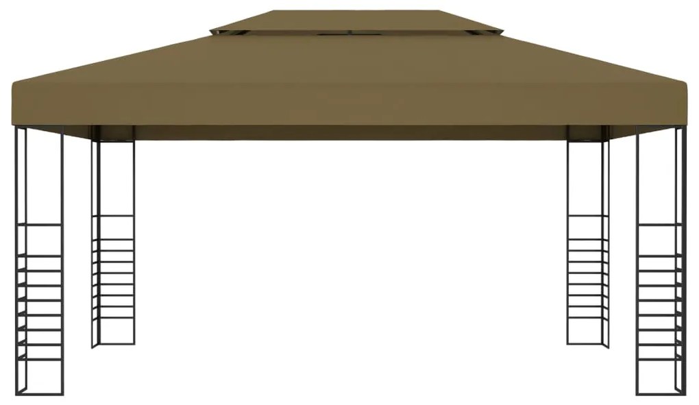 Gazebo 3x4 m 180 g/m² cinza-acastanhado