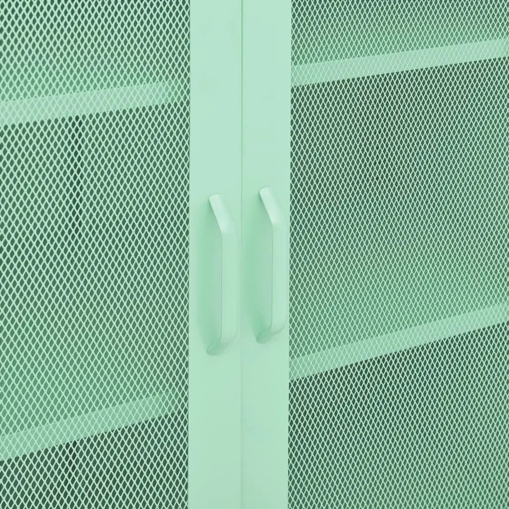 Armário de arrumação aço 80x35x101,5 cm verde-hortelã