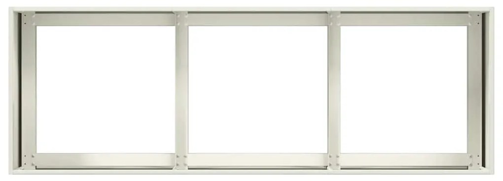 Vaso floreira 120x40x40 cm aço laminado a frio branco