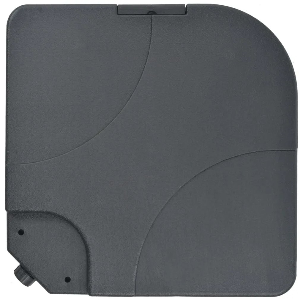 Guarda-sol de jardim com base portátil cinzento-acastanhado