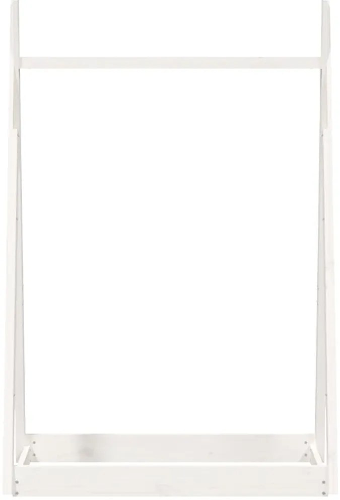 Suporte para roupas 100x45x150 cm madeira pinho maciça branco