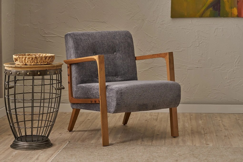 Cadeira Wing Kemer – Cinzento – 69x80x83 cm