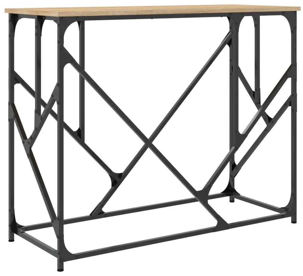 Mesa consola 100x40x80 cm derivados de madeira carvalho sonoma