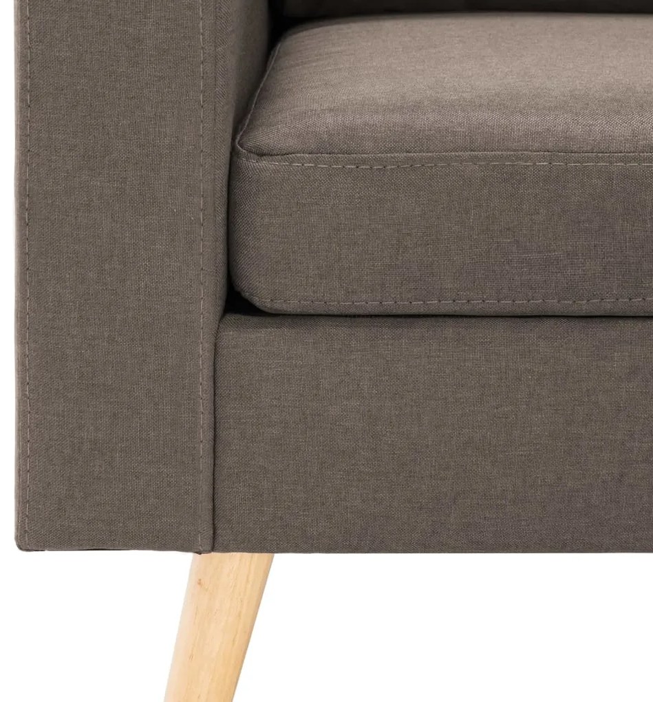 Poltrona em tecido cinzento-acastanhado