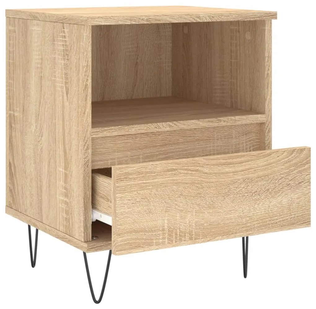 Mesa de cabeceira 40x35x50 cm derivados madeira carvalho sonoma