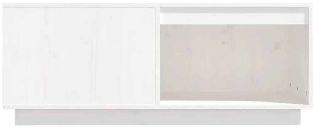 Mesa de centro 100x101x40,5 cm madeira de pinho maciça branco