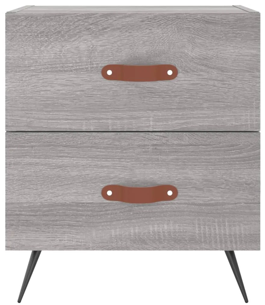 Mesas de cabeceira 2 pcs derivados de madeira sonoma cinza