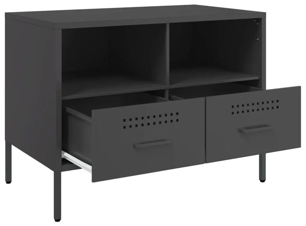 Móveis de TV 2 pcs 68x39x50,5 cm aço preto