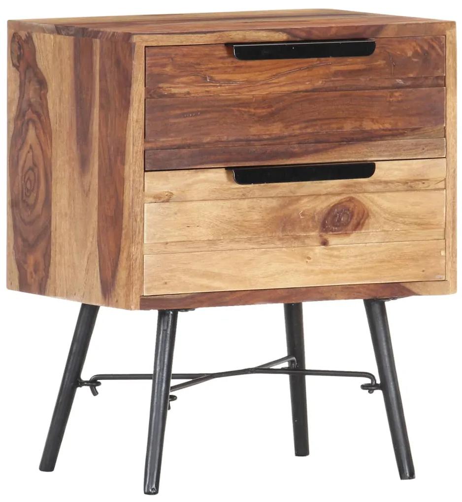 Mesa de cabeceira 40x30x50 cm madeira de sheesham maciça