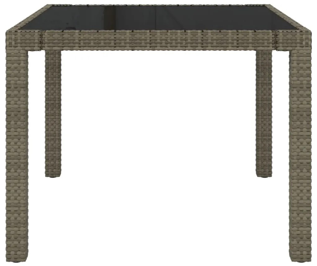 Conjunto jantar p/ exterior com almofadões 3 pcs vime cinzento