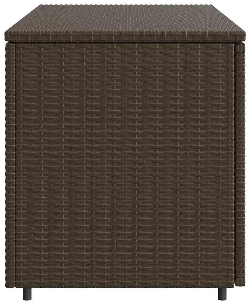 Armário de arrumação para jardim 110x55x60,5cm vime PE castanho
