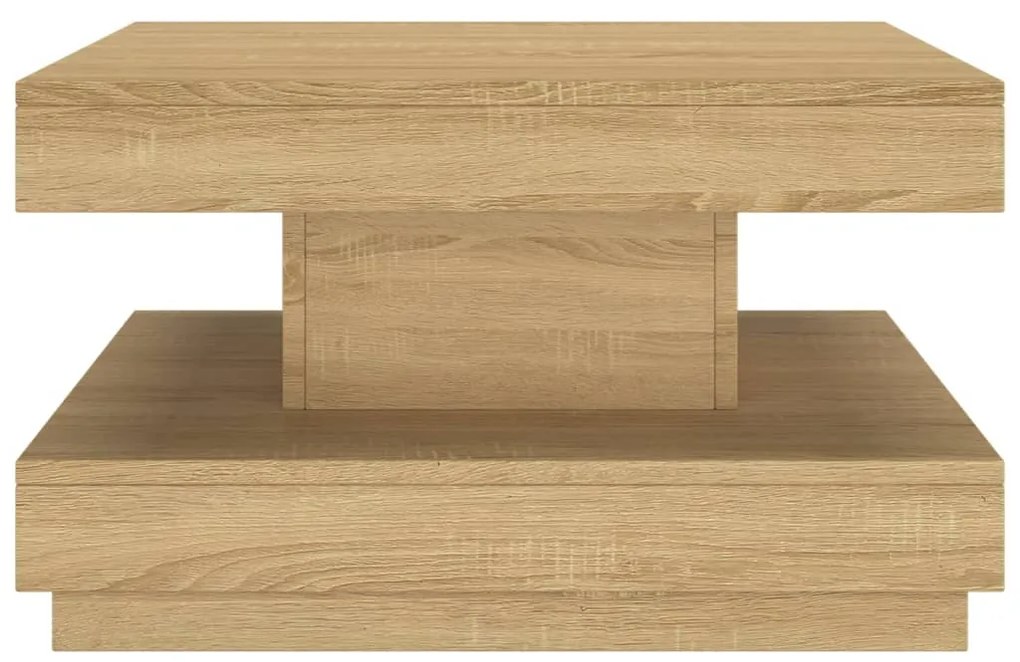 Mesa de centro 60x60x35 cm MDF castanho-claro