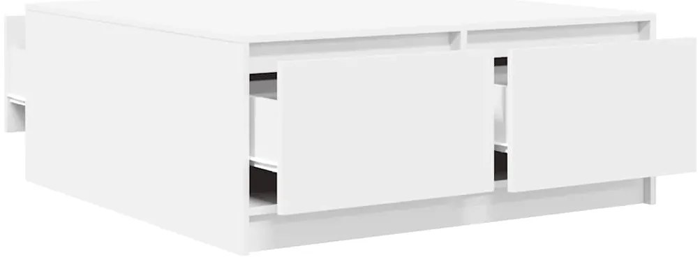 Mesa de centro com gavetas 100x100x40 cm branco