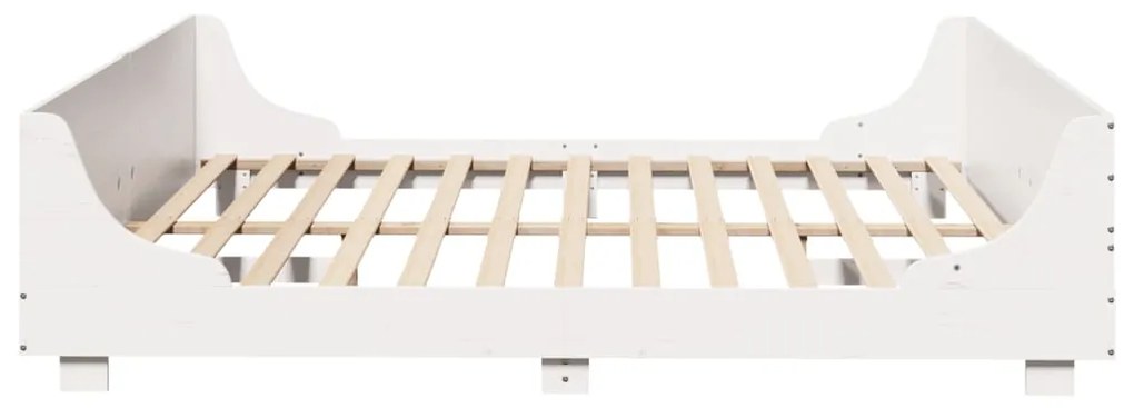 Cama sem colchão 180x200 cm madeira de pinho maciça branco