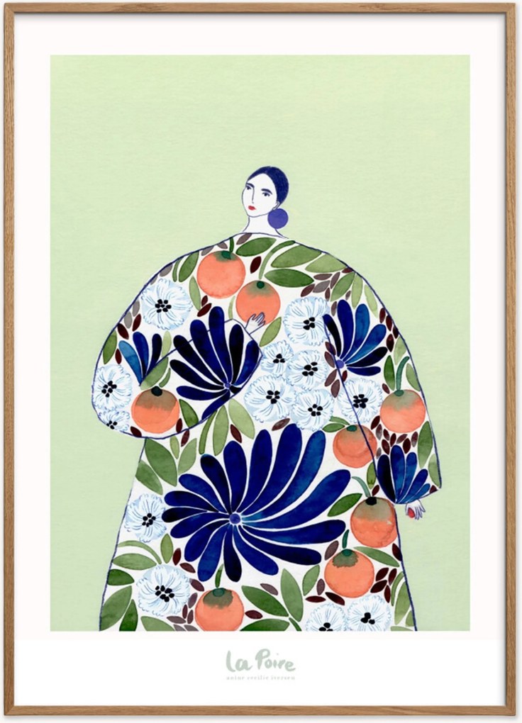 Impressão digital emoldurada Orange Coat