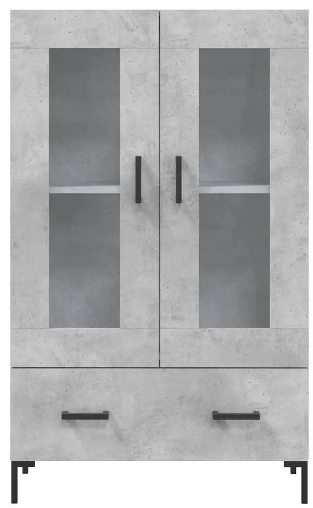 Aparador alto 69,5x31x115 cm derivados de madeira cinza-cimento