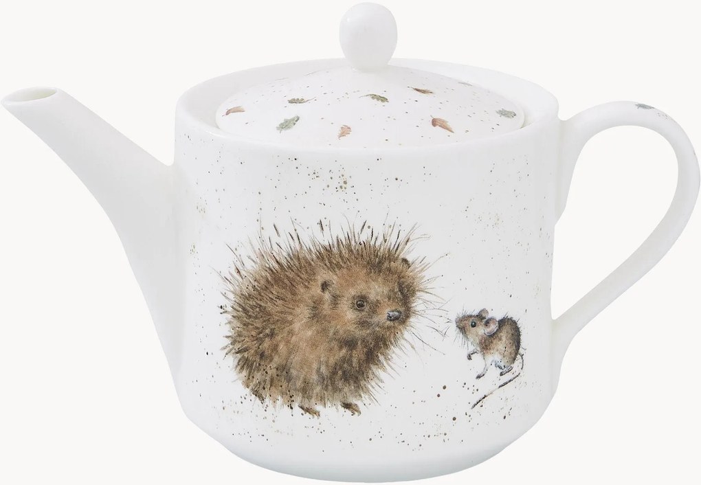 Bule de chá em Fine Bone China Hedgehog & Mouse