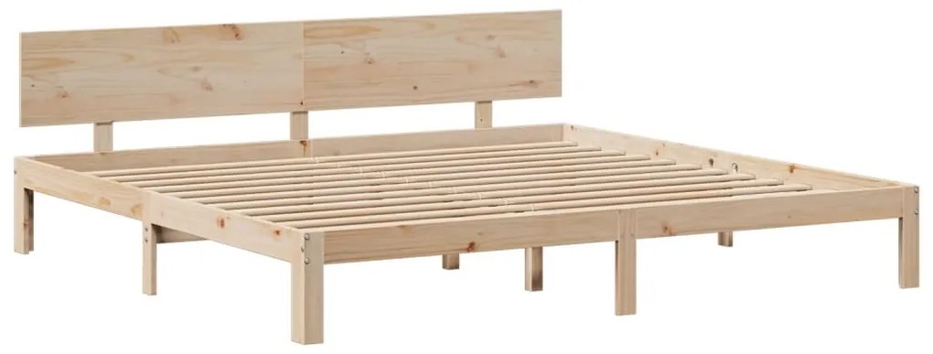 Cama com estante sem colchão 200x200 cm pinho maciço