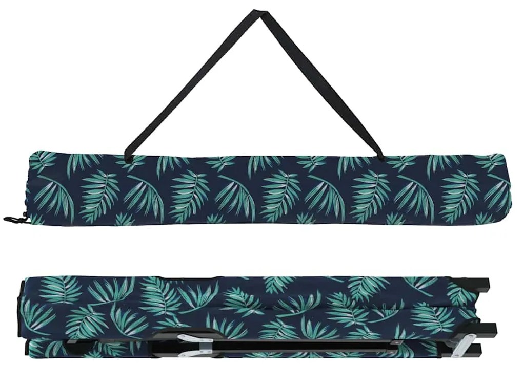 Cama de Sol Dobrável com Bolsa de Transporte - Folha Padrão, Tecido Ox