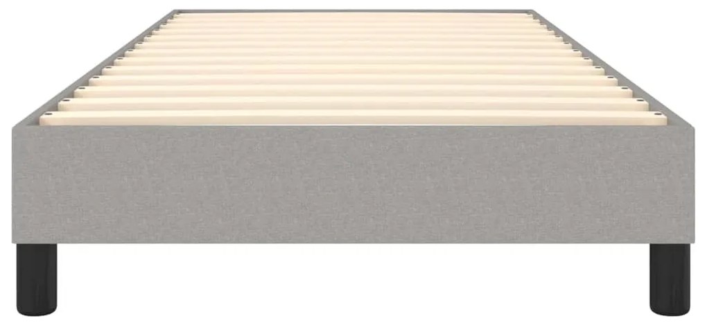 Estrutura de cama sem colchão 90x190 cm tecido cinzento-claro