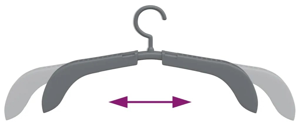 Cabides extensíveis 5 pcs cinzento