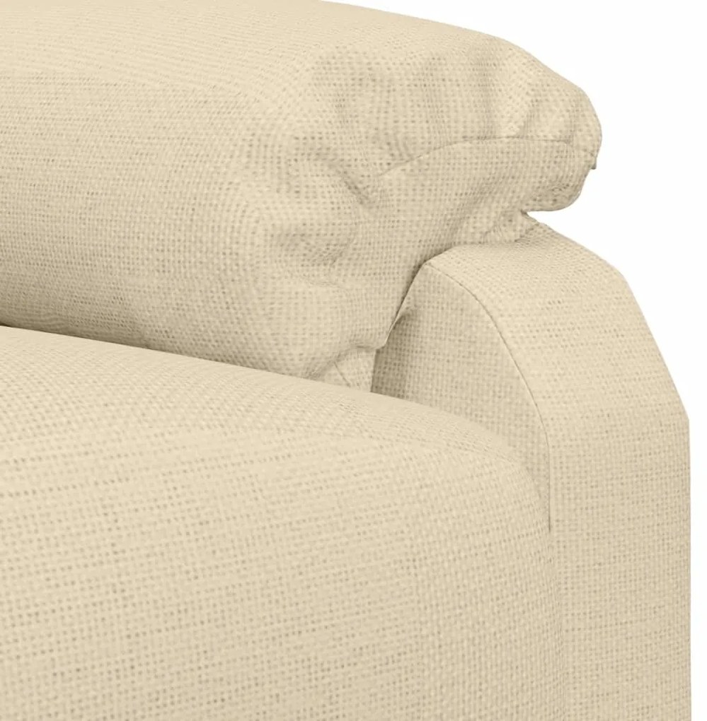 Poltrona reclinável elétrica tecido cor creme