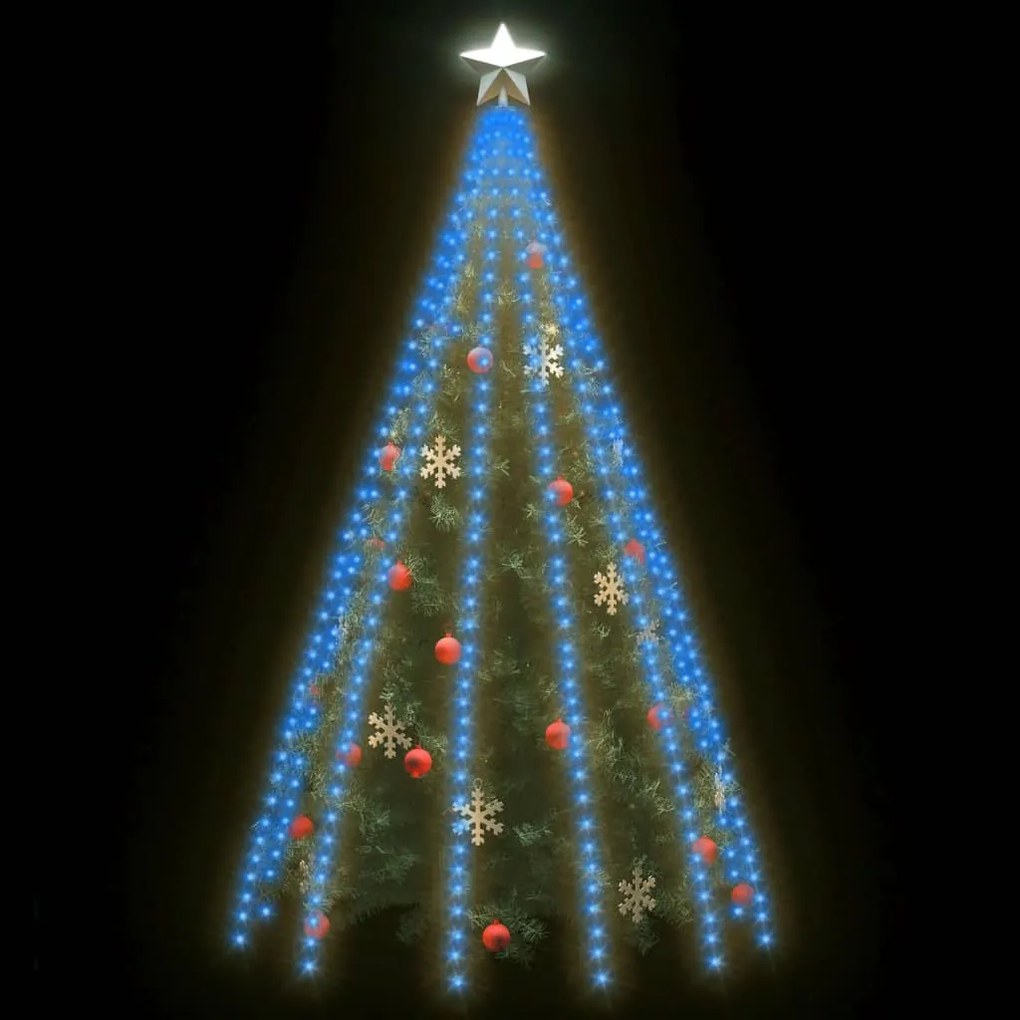 Iluminação para árvores 500 luzes LED int./ext. 500 cm azul