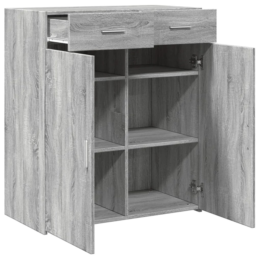 Aparador 80x42,5x93 cm derivados de madeira cinzento sonoma