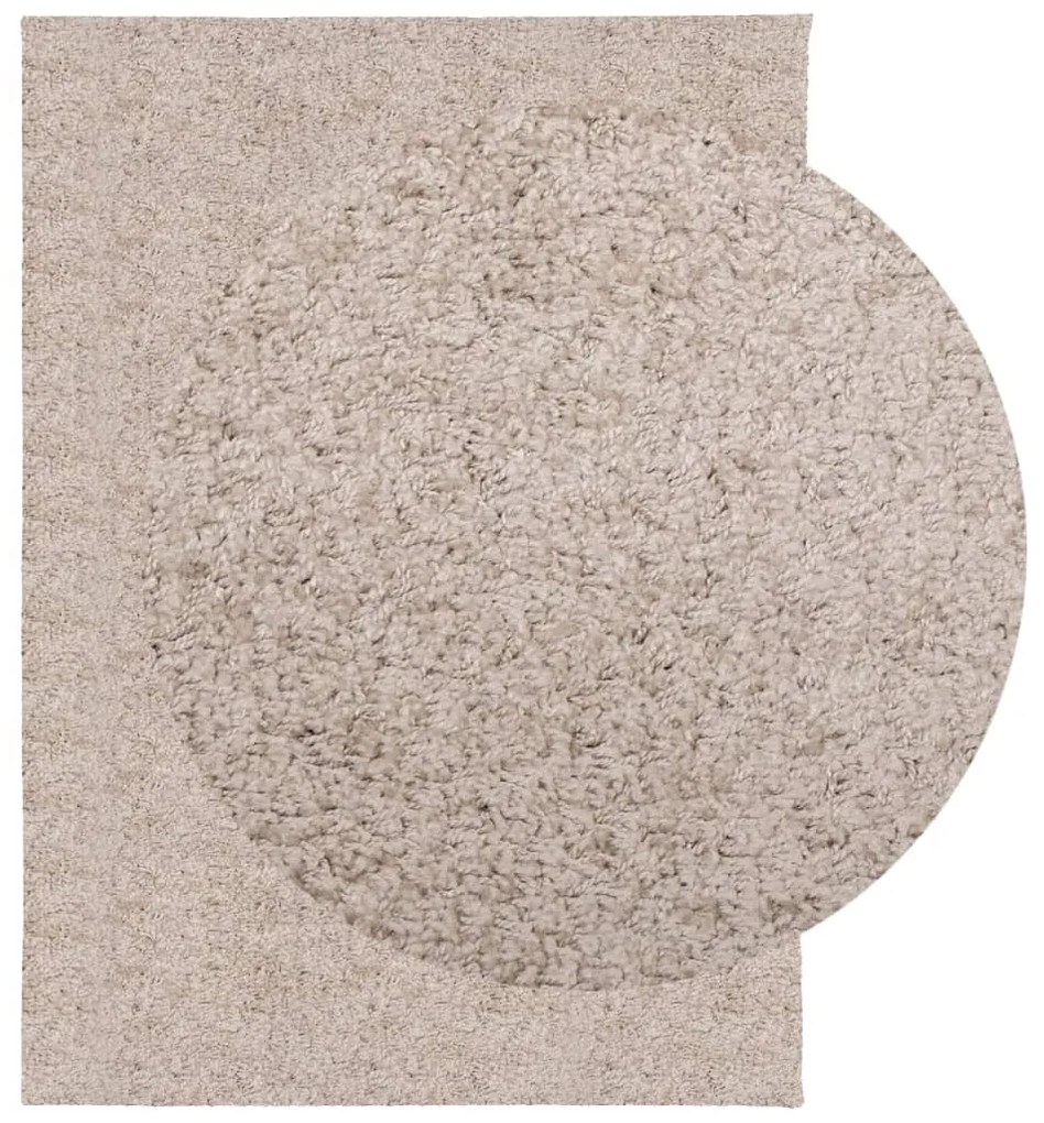 Tapete shaggy de pelo alto PAMPLONA 240x340 cm bege