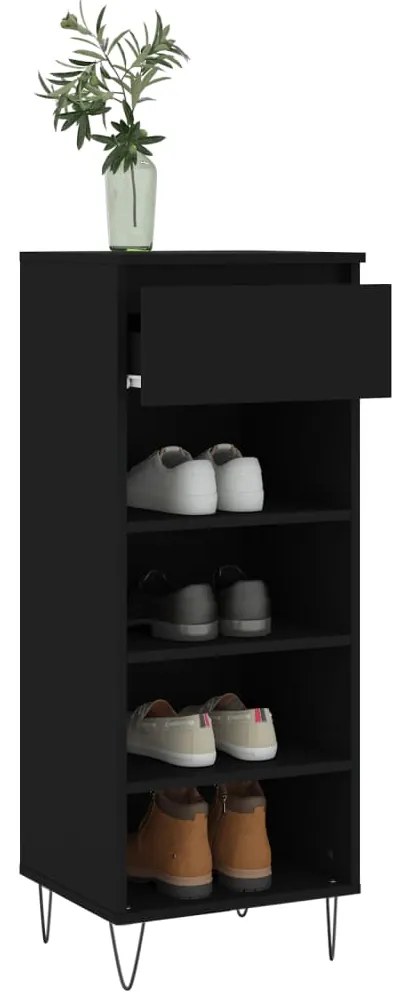 Sapateira 40x36x105 cm derivados de madeira preto