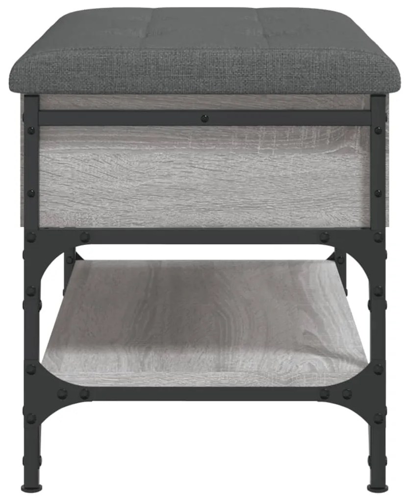 Banco sapateira 62x42x45cm derivados de madeira cinzento sonoma
