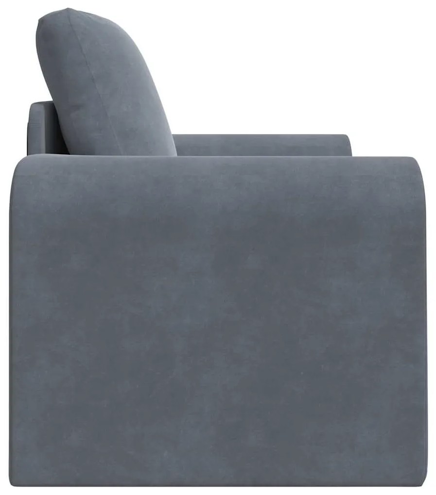 Sofá-Cama 2-em-1 Cinza Escuro 98x71x83 cm Veludo