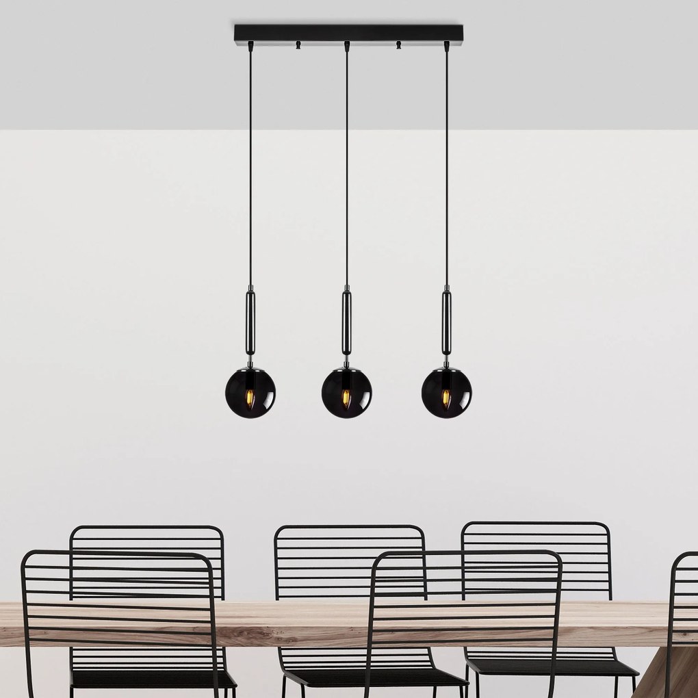 Candeeiro de Teto King – Preto – 62 x 15 x 134 cm