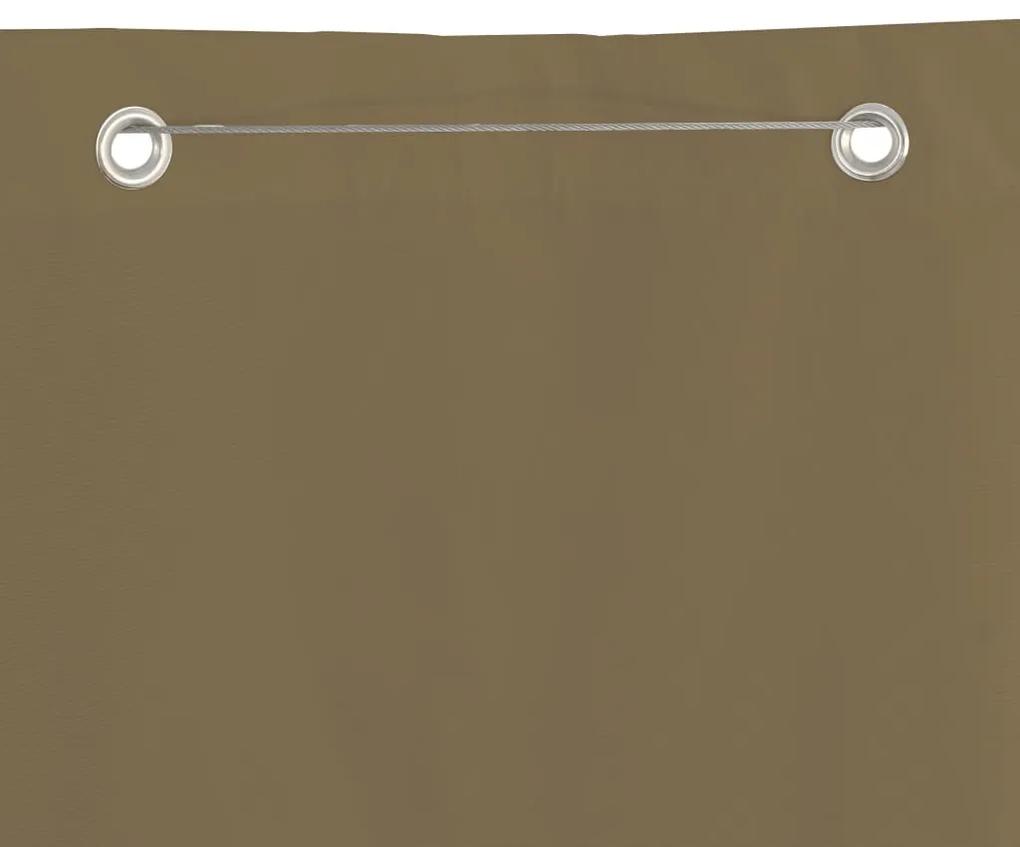 Tela de varanda 100x240 cm tecido oxford cinza-acastanhado