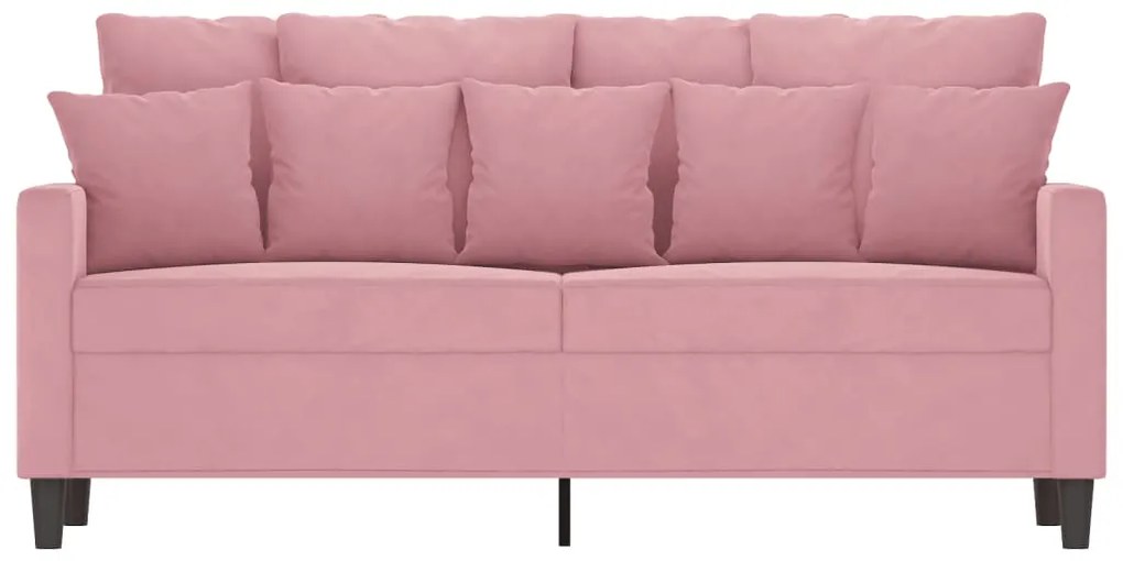 Sofá de 2 lugares veludo 140 cm rosa