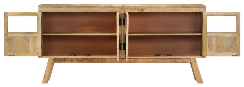 Aparador 160x30x76 cm madeira mangueira maciça castanho/preto