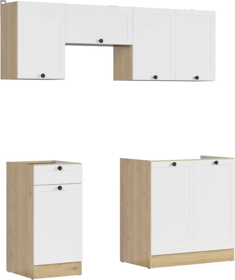 Conjunto de cozinha modular Classic White Oak 117