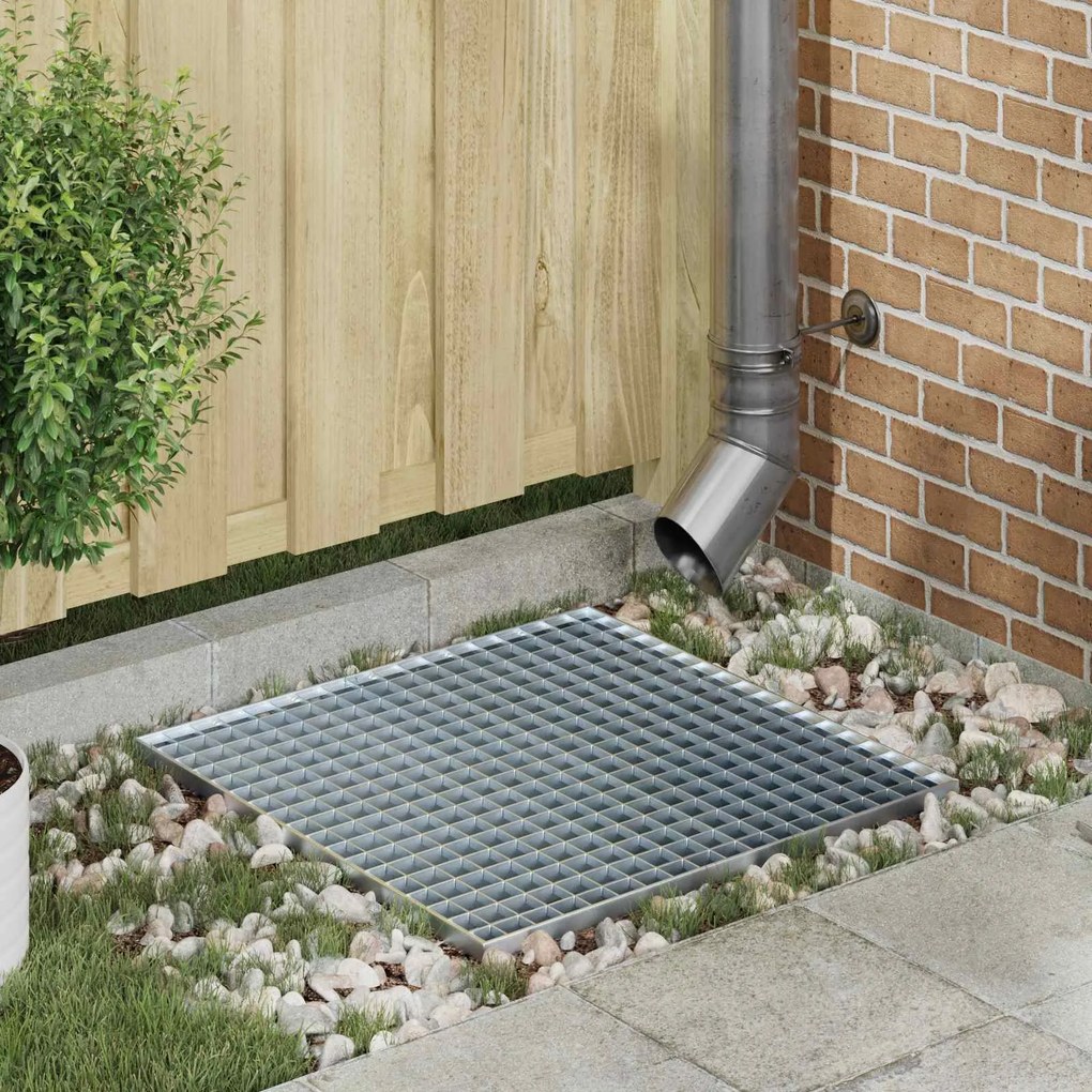 vidaXL Grelha Prateado 60 x 60 x 2 cm Aço Galvanizado a Quente