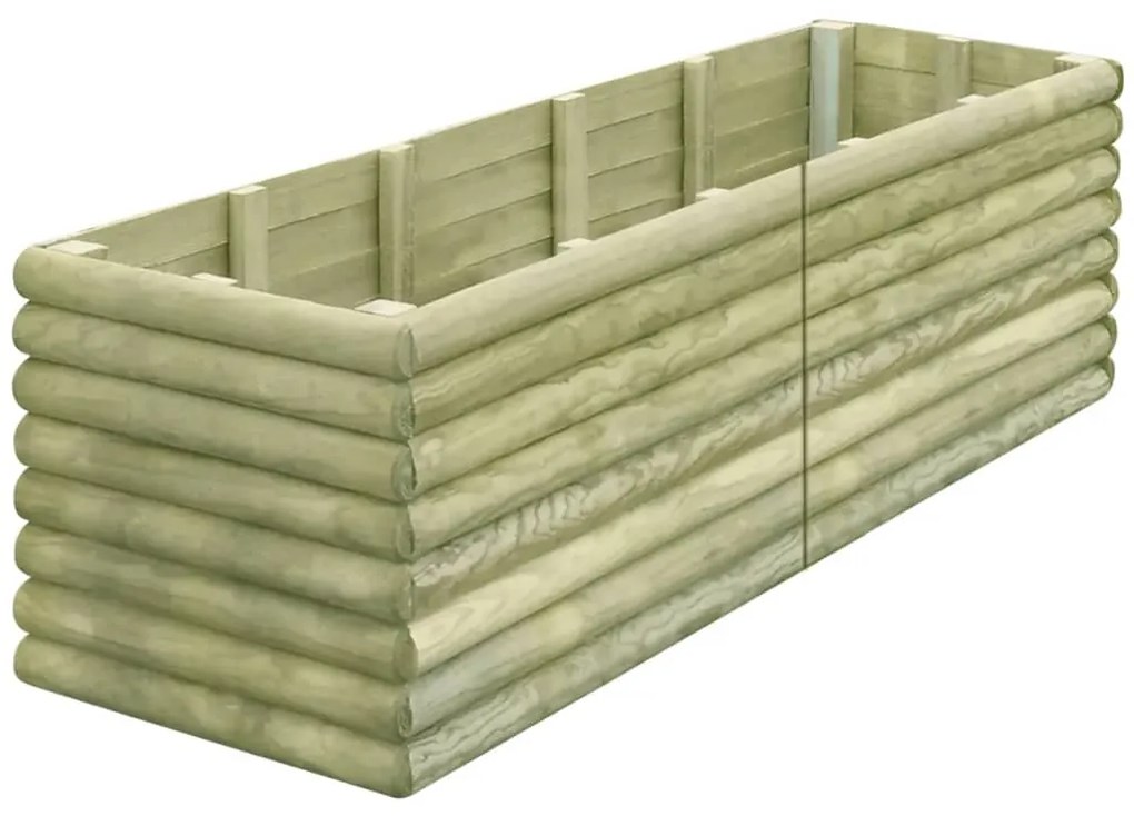vidaXL Canteiro elevado para jardim 206x50x48 cm pinho impregnado