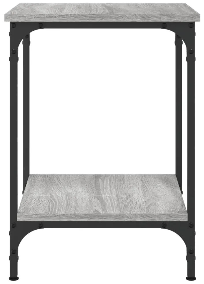 Mesa de centro 40x40x55 cm derivados de madeira cinzento sonoma