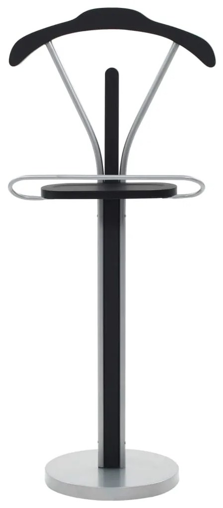 Cabide de pé 45x35x107 cm preto e cinzento