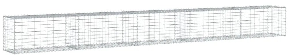 Cesto gabião com cobertura 500x50x50 cm ferro galvanizado