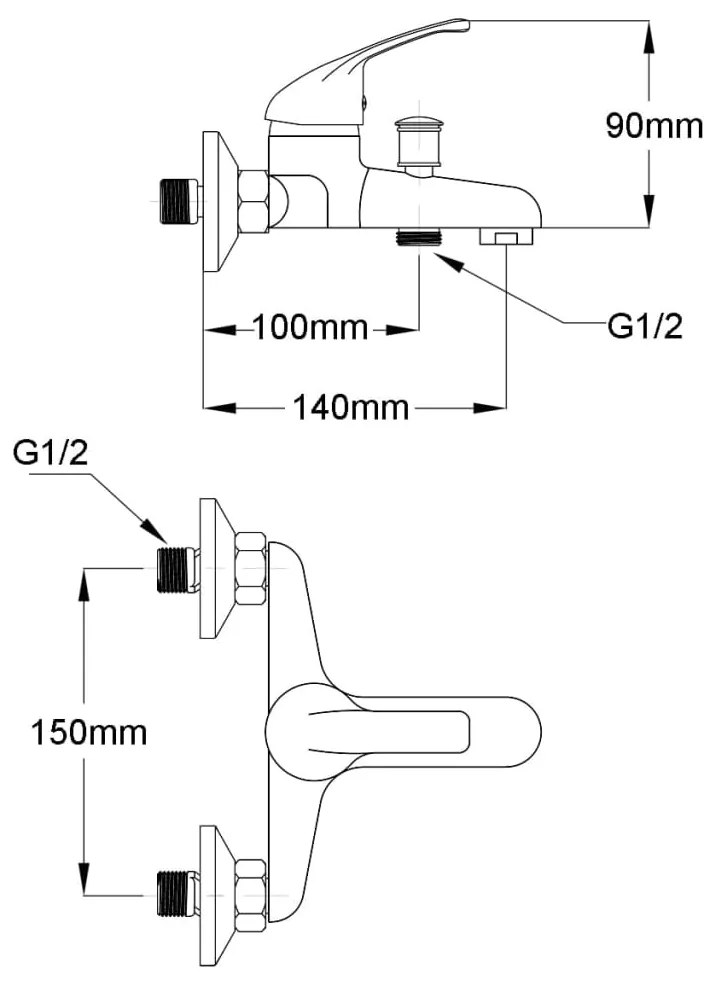 Chuveiros misturadores 2 pcs