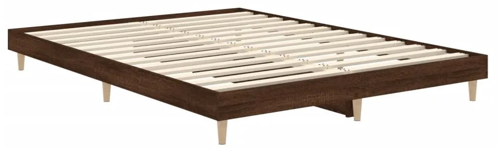 Estrutura cama s/ colchão derivados madeira carvalho castanho