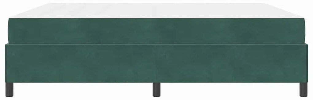 Estrutura da Cama Verde Escuro e Branco 180 x 200 cm Veludo