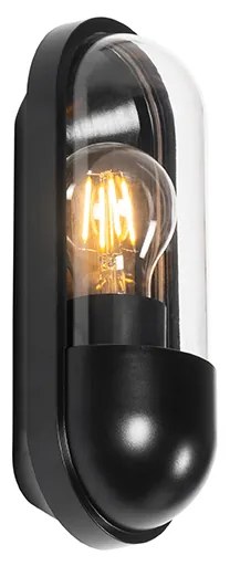 Candeeiro de parede exterior moderno preto IP54 - Stockholm Moderno