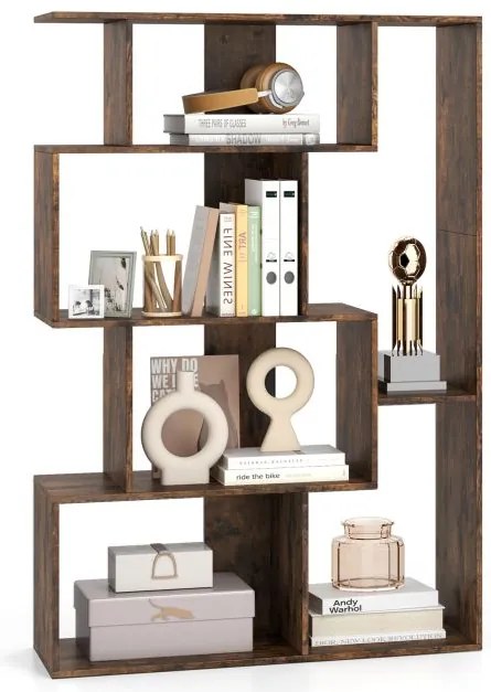 Estante geométrica aberta com 6 cubos e kits antitombamento - branca